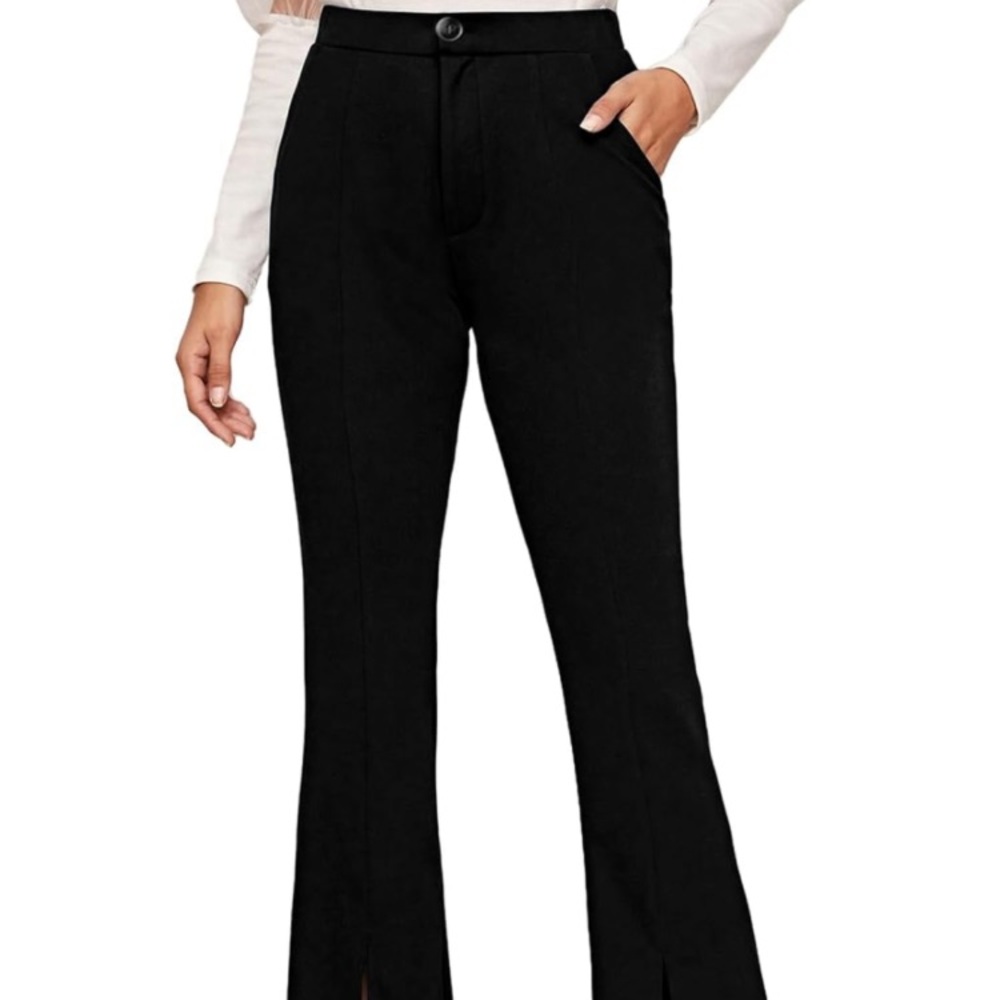 Women’s Dress Pants High Waisted Casual Flare Slim Stretch 2XL